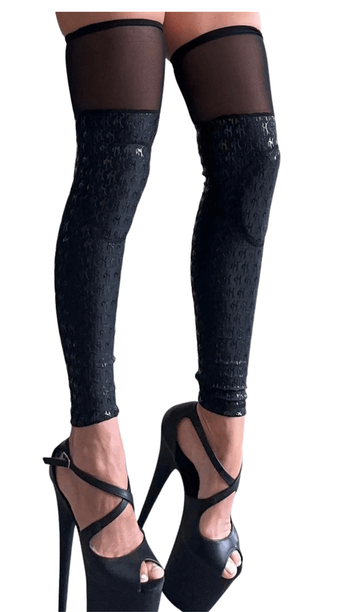 Knee socks Oksa - Black - OKSA FASHION POLEWEAR