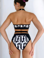 Shorts Jadore - Black - White - OKSA FASHION POLEWEAR