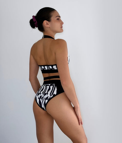 Shorts Jadore - Black - White - OKSA FASHION POLEWEAR