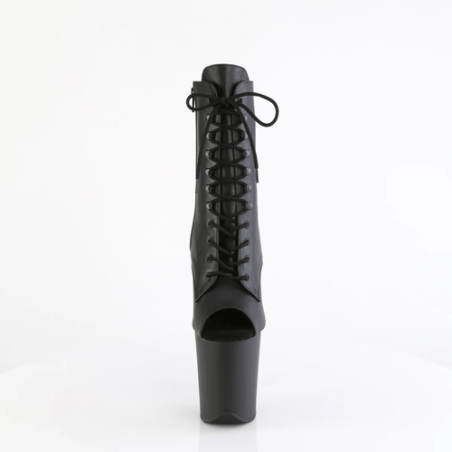PLEASER USA FLAMINGO-1021 8HEEL PLEASER BOOTS - MATTE BLACK - OKSA FASHION POLEWEAR