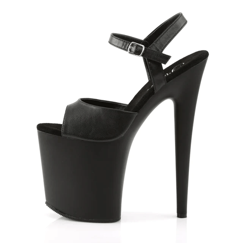 PLEASER USA FLAMINGO-809VL 8HEEL PLEASERS - MATTE BLACK - OKSA FASHION POLEWEAR