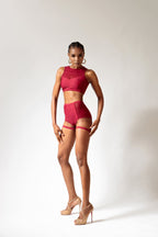 Garter Shorts Victory - Marsala - OKSA Fashion Polewear