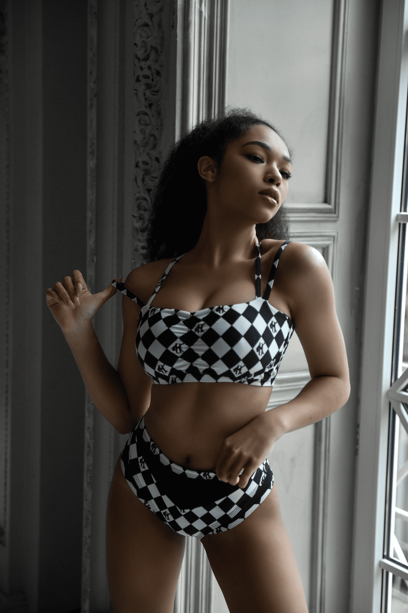 Castle Chess Print Pole Dance Shorts by Oksa Polewear | Bold & Stylish Castle Chess Print Pole Dance Shorts by Oksa Polewear | Bold & Stylish