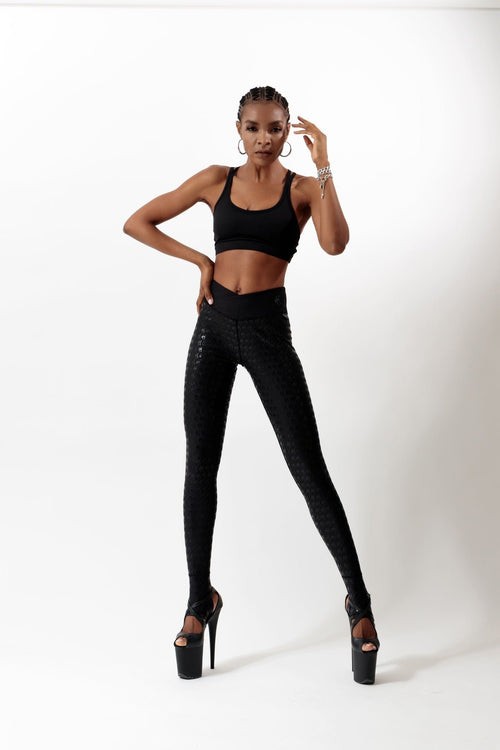 Sticky leggings Carbon - Black - OKSA Fashion Polewear